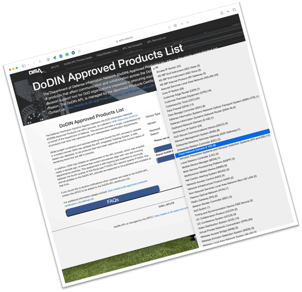 DoDIN approved list 