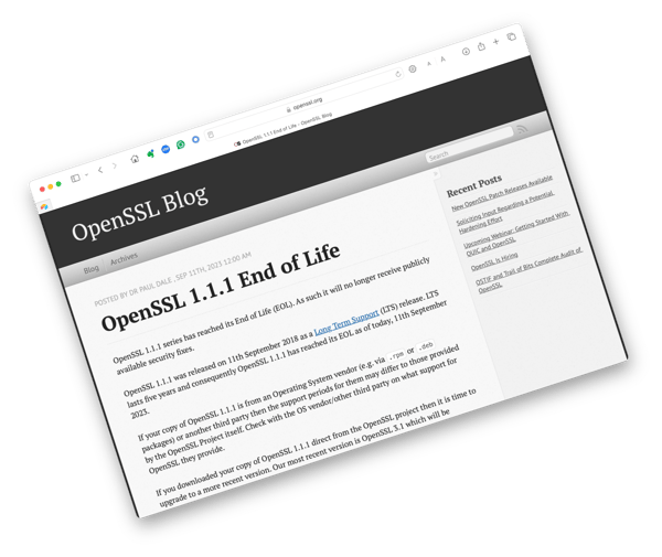 OpenSSL EOL